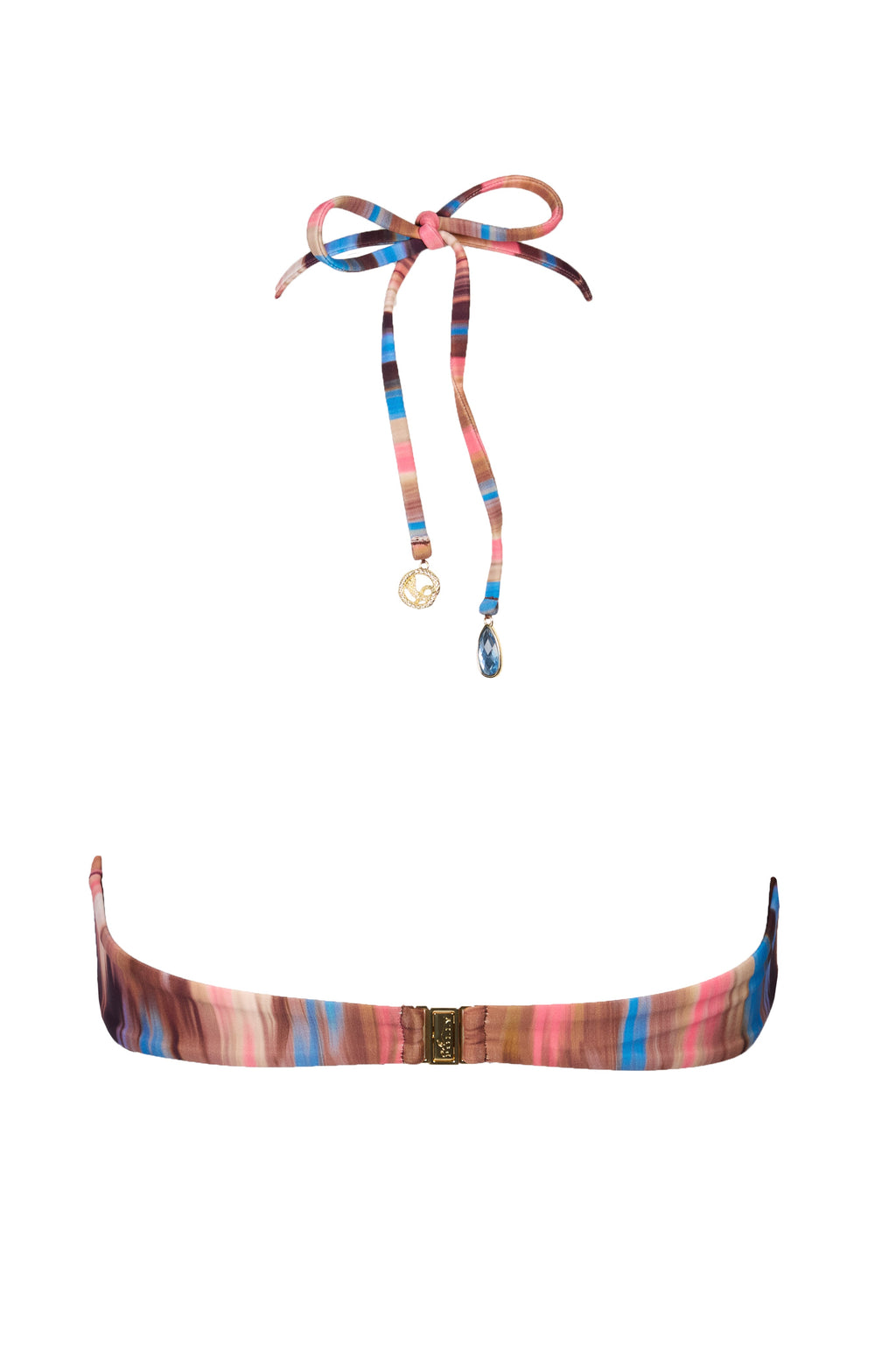 Chic Bandeau Bikini Top in Abstract Stripe