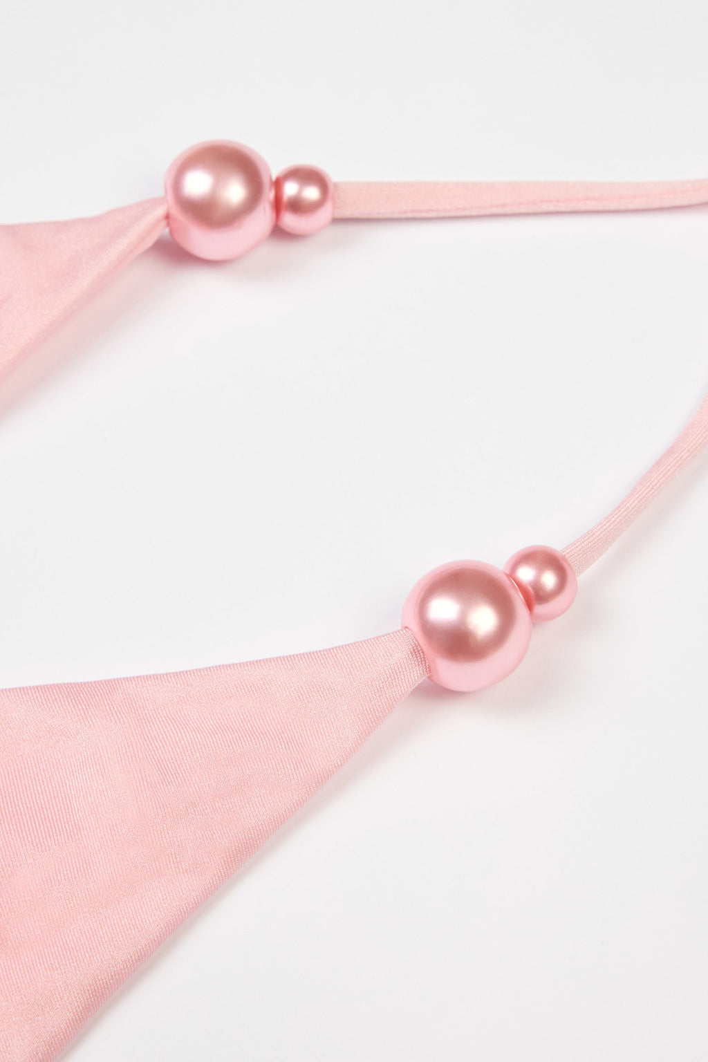 Chic Halterneck Thong Swimsuit in Baby Pink