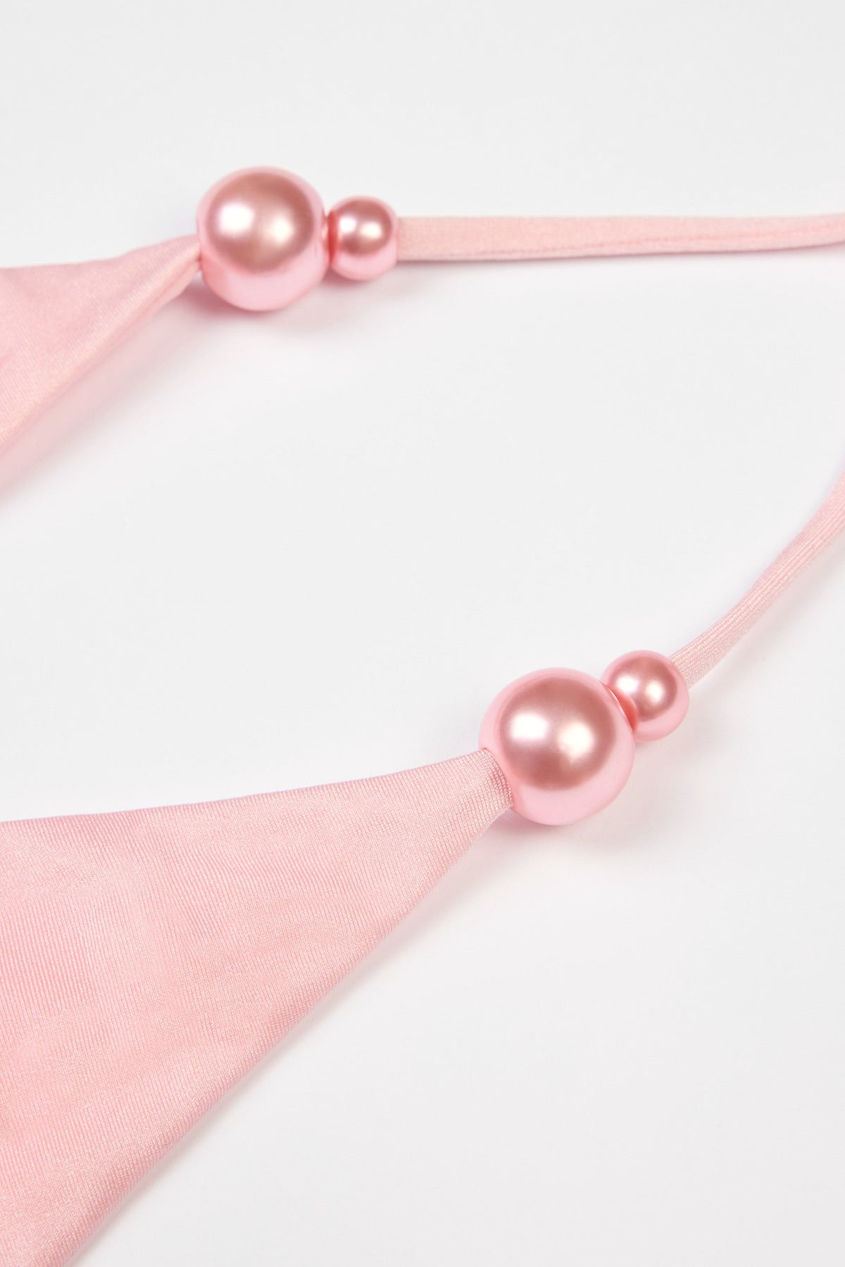 Chic Halterneck Thong Swimsuit in Baby Pink