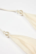 Chic Halterneck Thong Swimsuit in Pearl