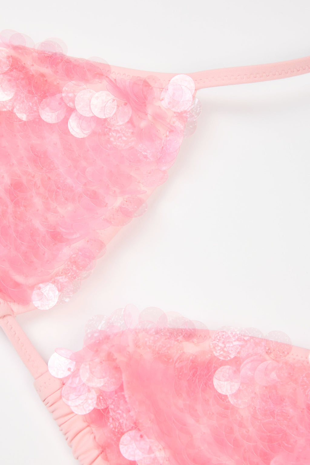 Chic Triangle Bikini Top in Baby Pink
