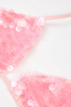 Chic Triangle Bikini Top in Baby Pink