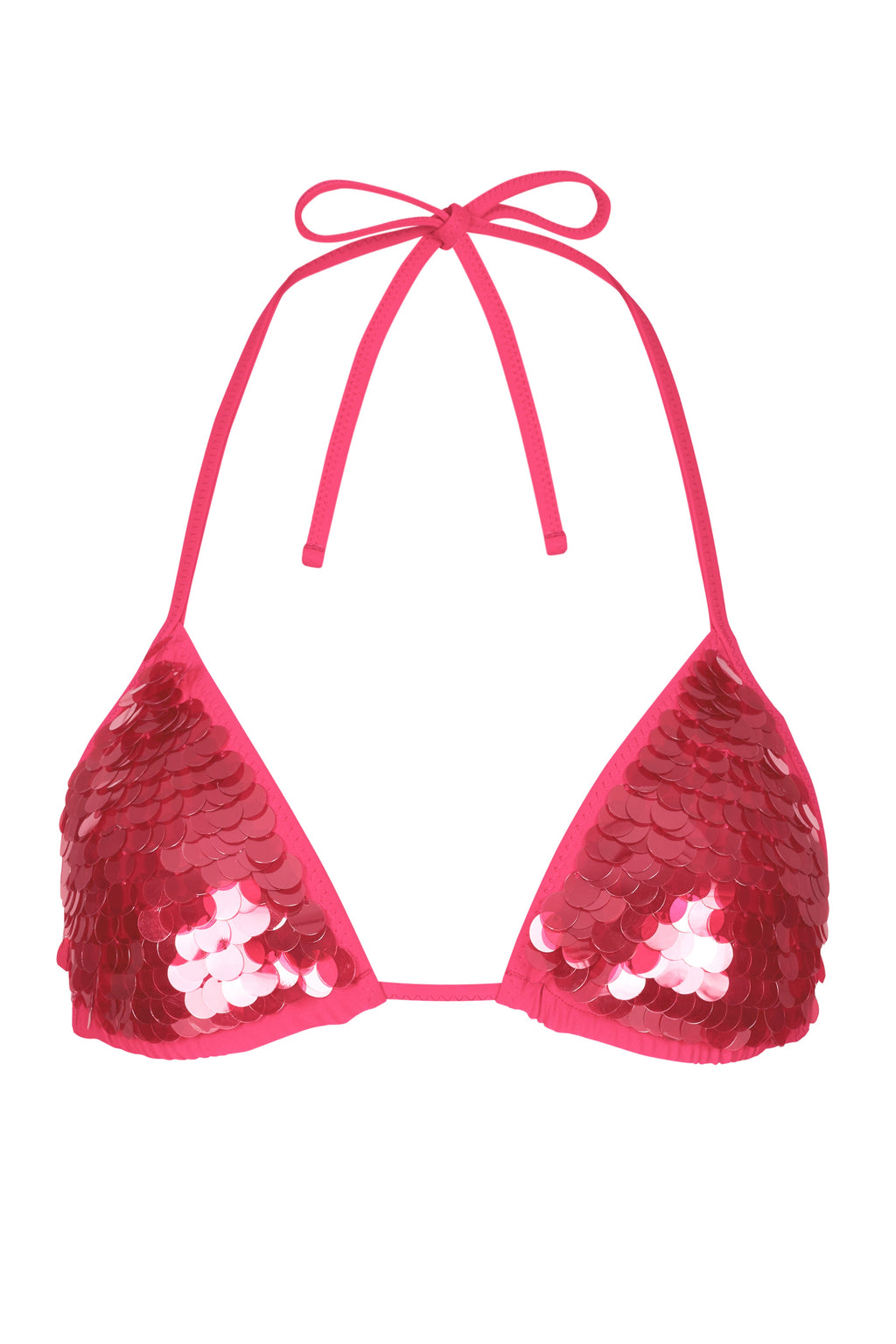 Chic Triangle Bikini Top in Raspberry