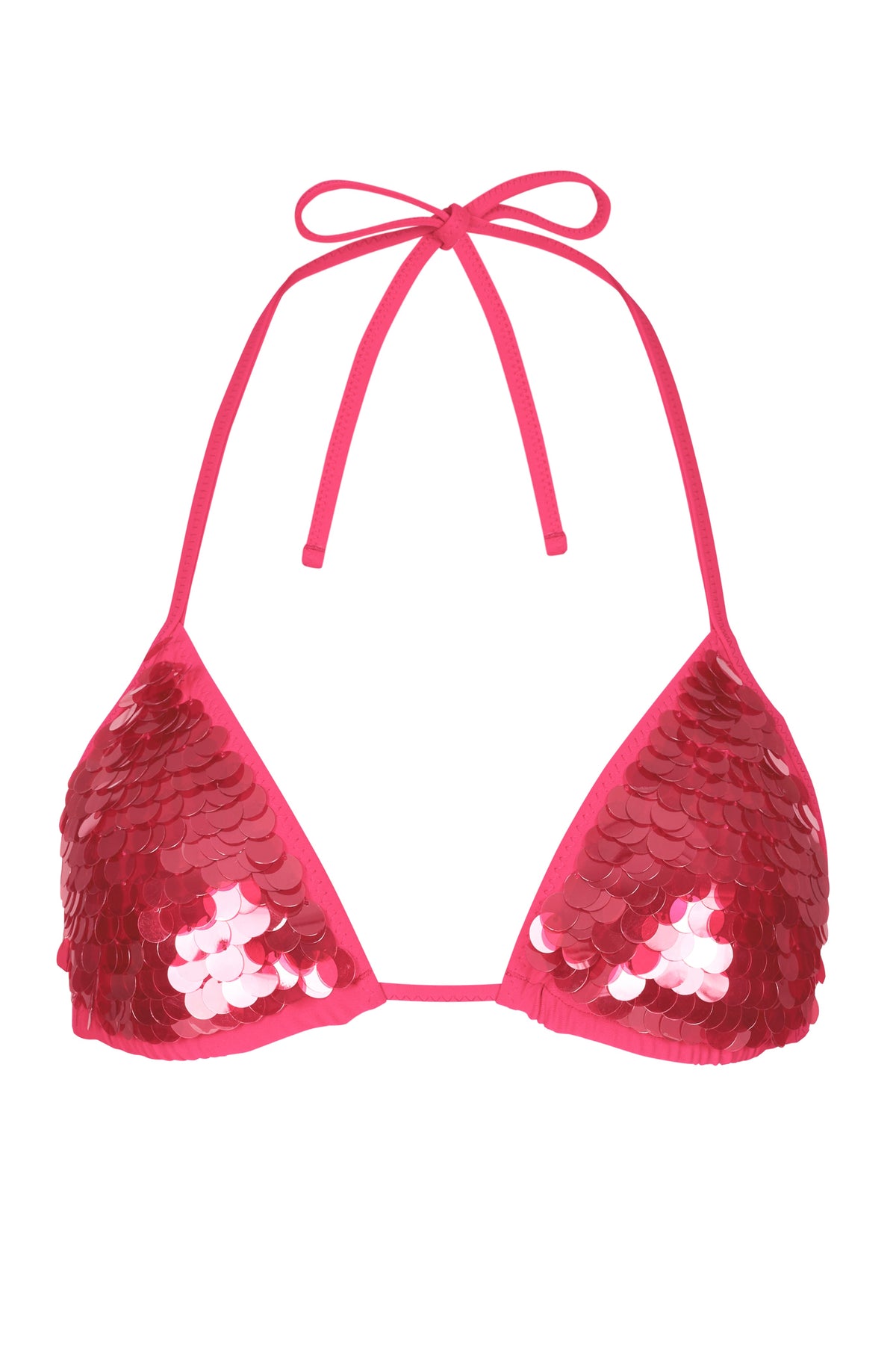 Chic Triangle Bikini Top in Raspberry