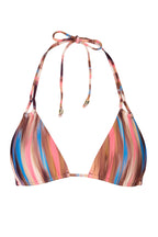 Chic Triangle Bikini Top in Abstract Stripe
