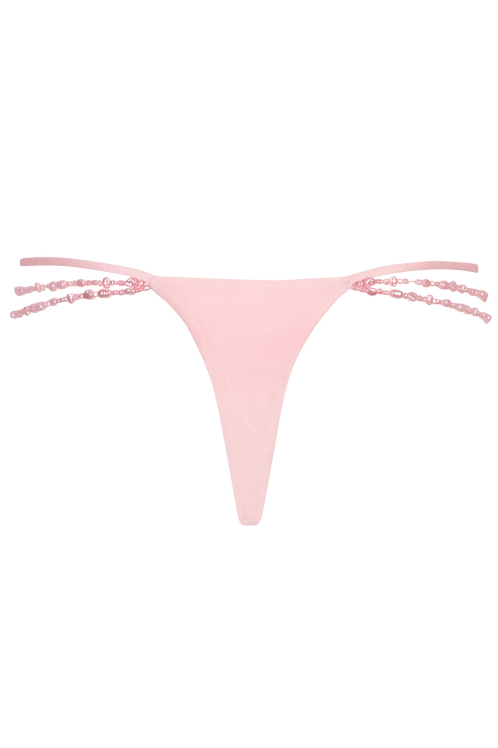 Chic Multi-Strap Cheeky Bikini Bottoms in Baby Pink