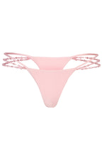 Chic Multi-Strap Cheeky Bikini Bottoms in Baby Pink