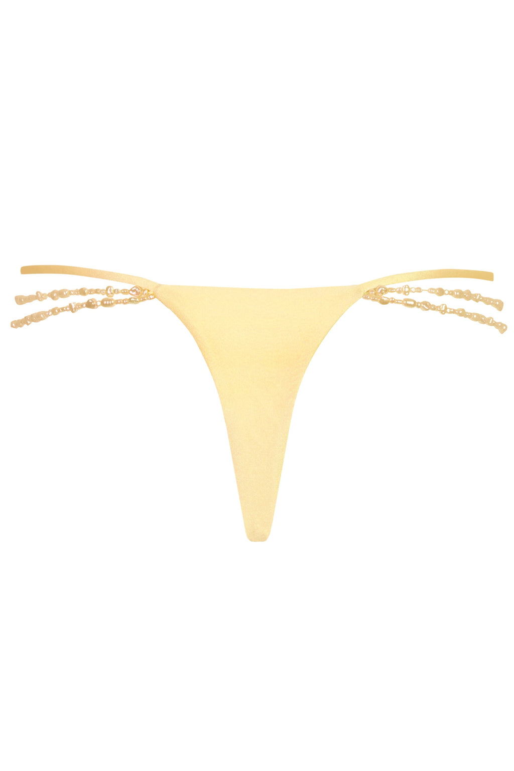 Chic Multi-Strap Cheeky Bikini Bottoms in Lemon