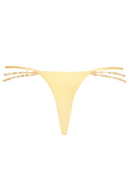Chic Multi-Strap Cheeky Bikini Bottoms in Lemon
