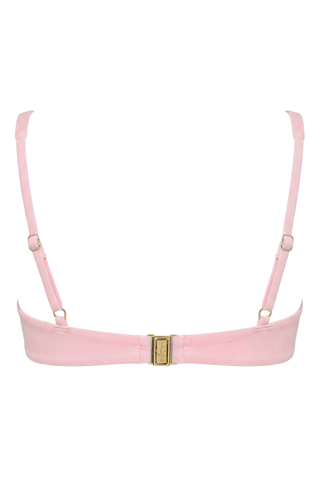 Chic Underwired Bikini Top in Pink Gingham Print