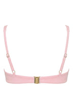 Chic Underwired Bikini Top in Pink Gingham Print