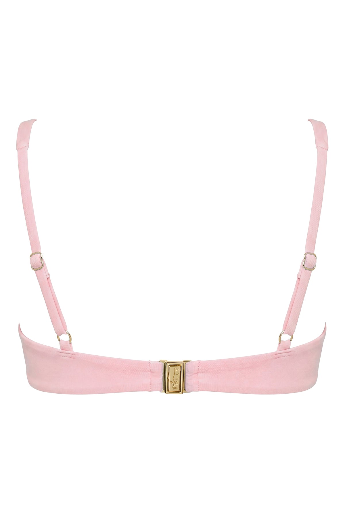Chic Underwired Bikini Top in Pink Gingham Print