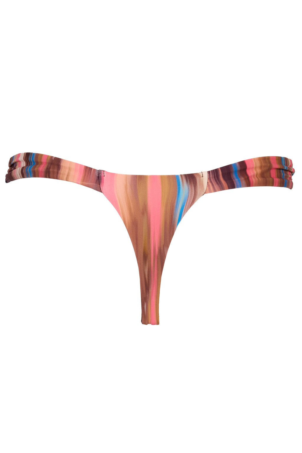 Chic Thong Bikini Bottoms in Abstract Stripe