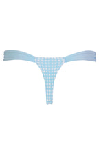 Chic Thong Bikini Bottoms in Blue Gingham Print