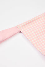 Chic Thong Bikini Bottoms in Pink Gingham Print