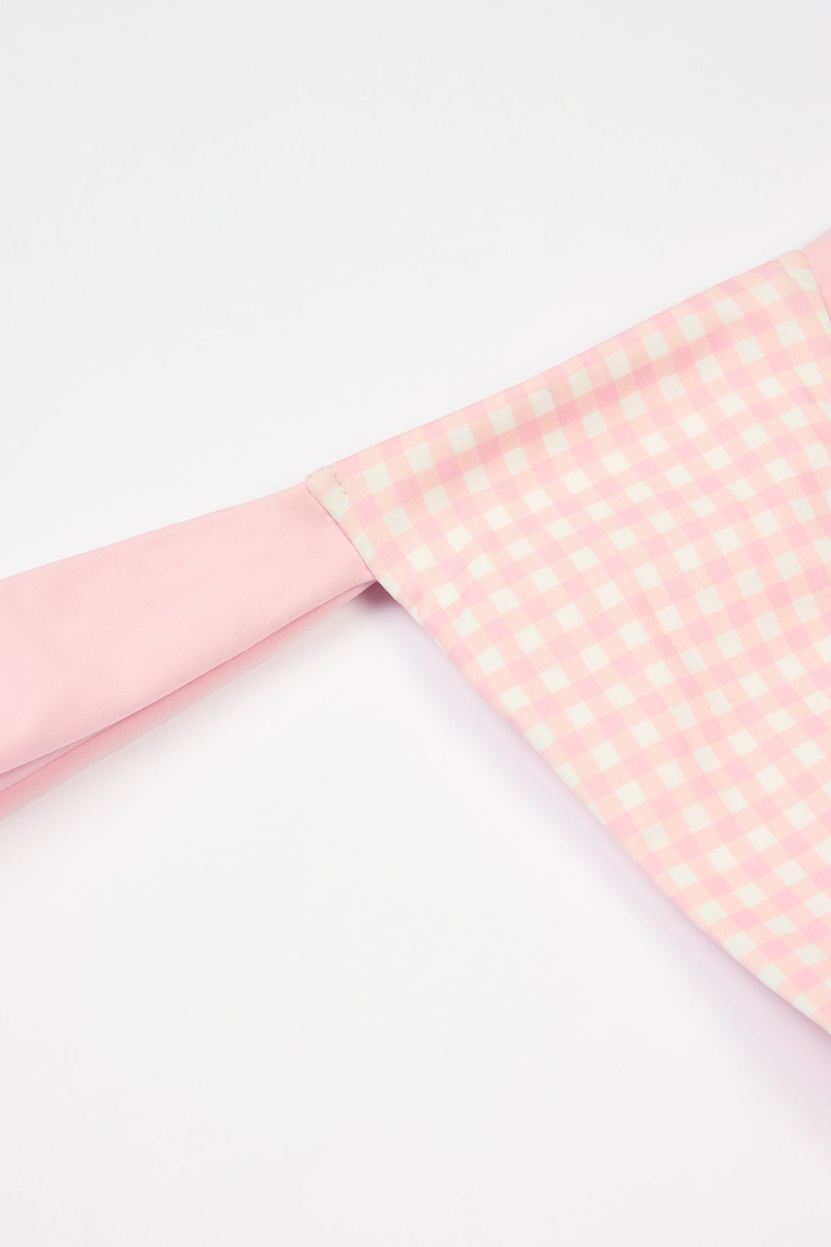 Chic Thong Bikini Bottoms in Pink Gingham Print