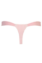 Chic Thong Bikini Bottoms in Pink Gingham Print