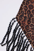 Chic Halterneck Mini Dress in Leopard Print