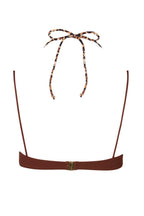 Chic Layered Bikini Top in Brown Contrast