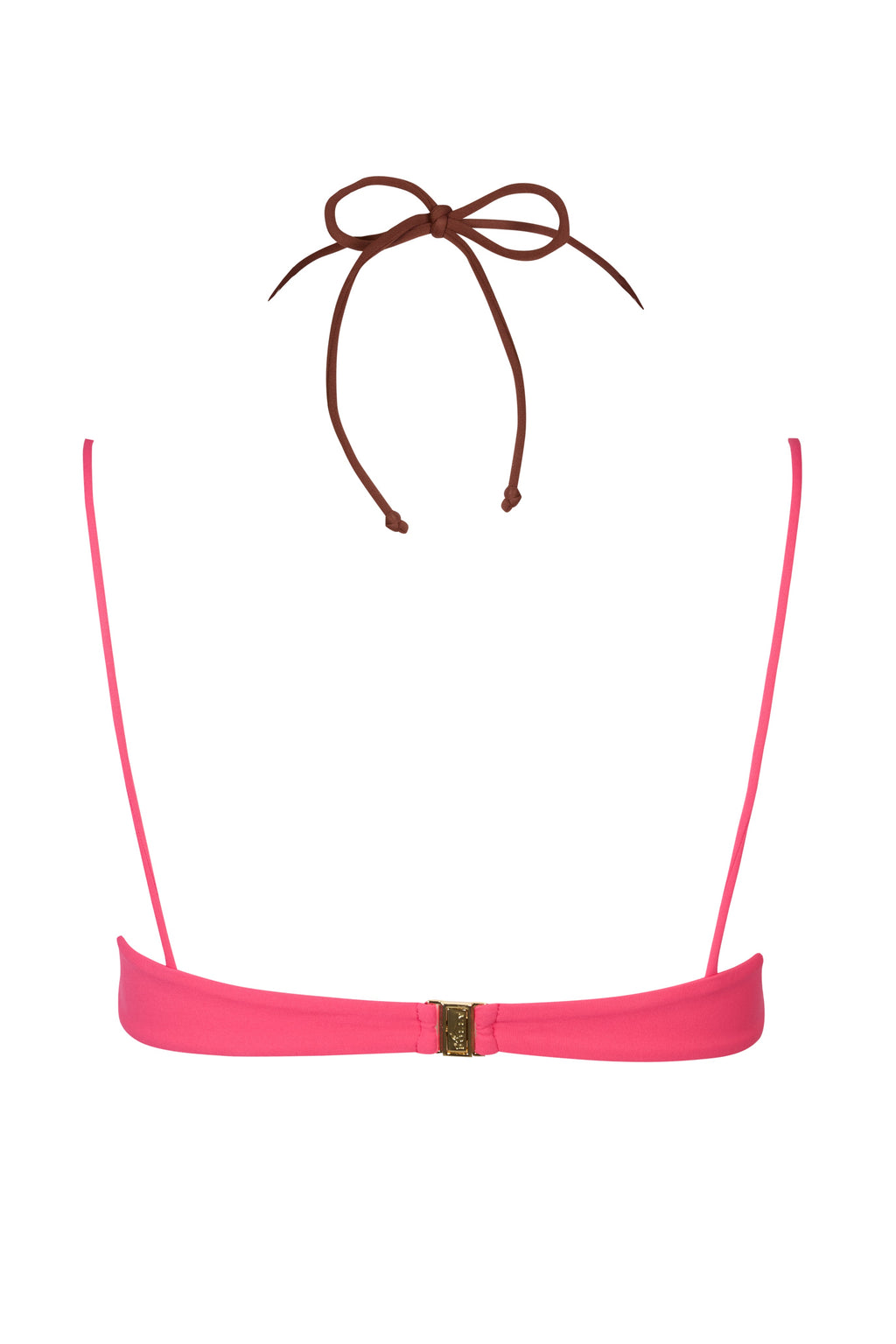 Chic Layered Bikini Top in Pink Contrast