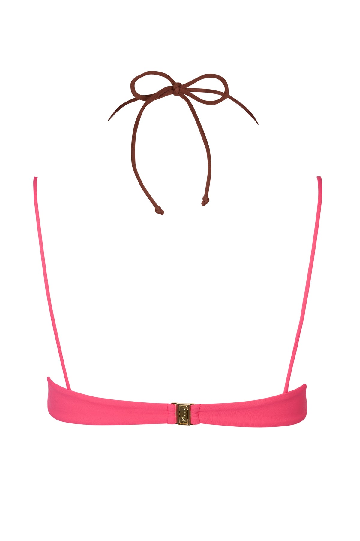 Chic Layered Bikini Top in Pink Contrast
