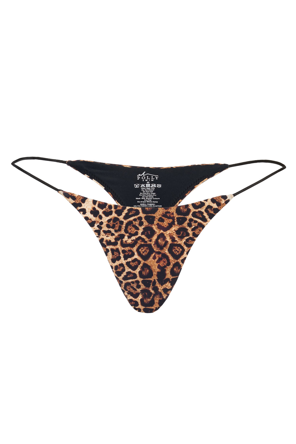 Chic Thong Bikini Bottoms in Leopard Print