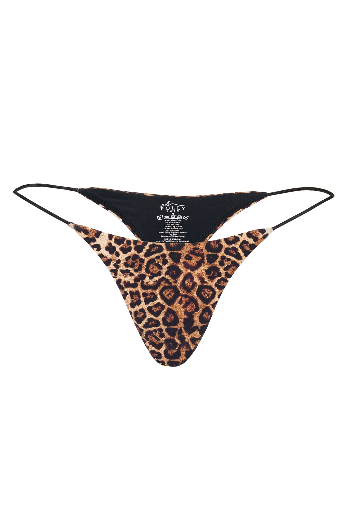 Chic Thong Bikini Bottoms in Leopard Print