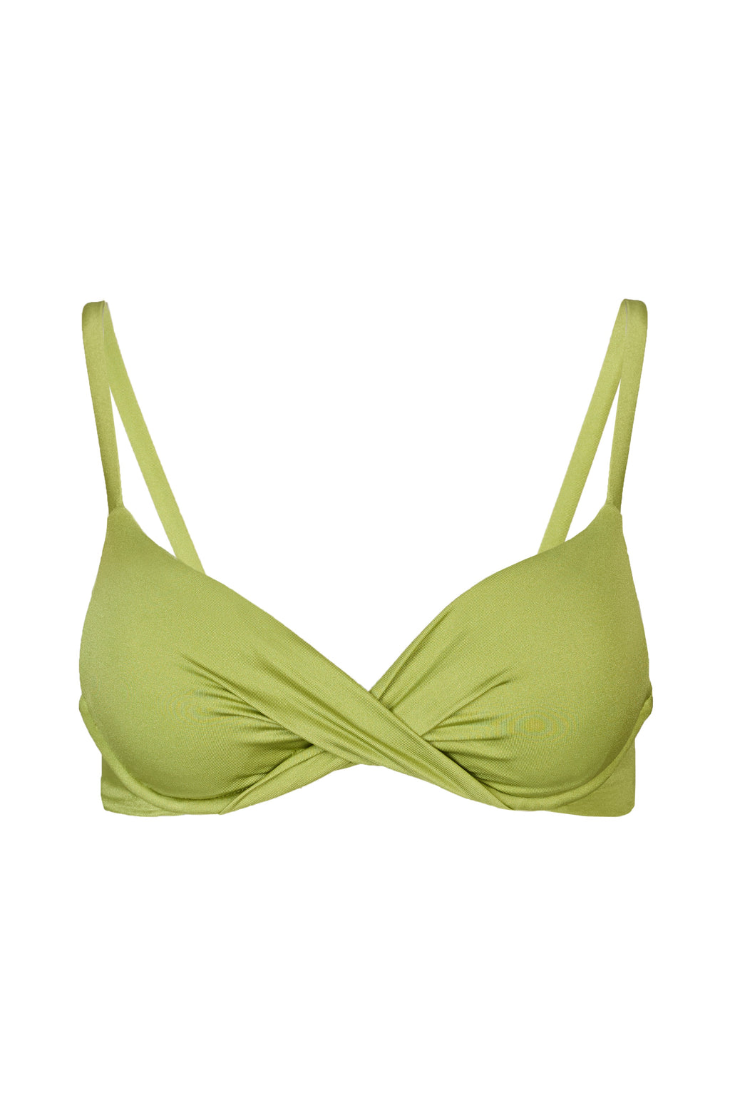 Chic Underwired Bikini Top in Olive