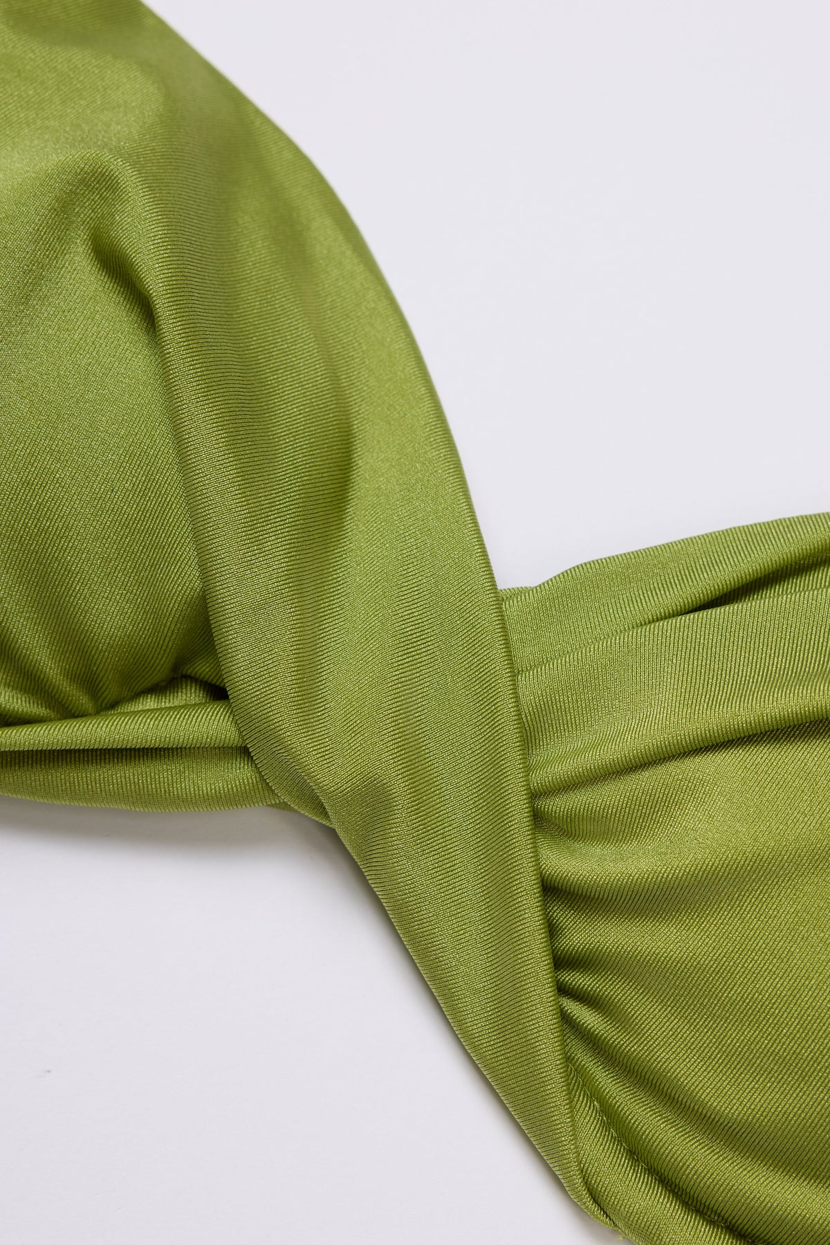 Chic Underwired Bikini Top in Olive