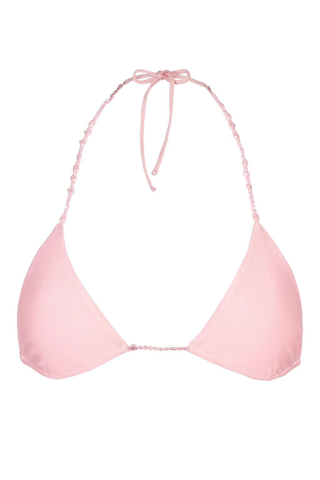 Chic Triangle Bikini Top in Baby Pink