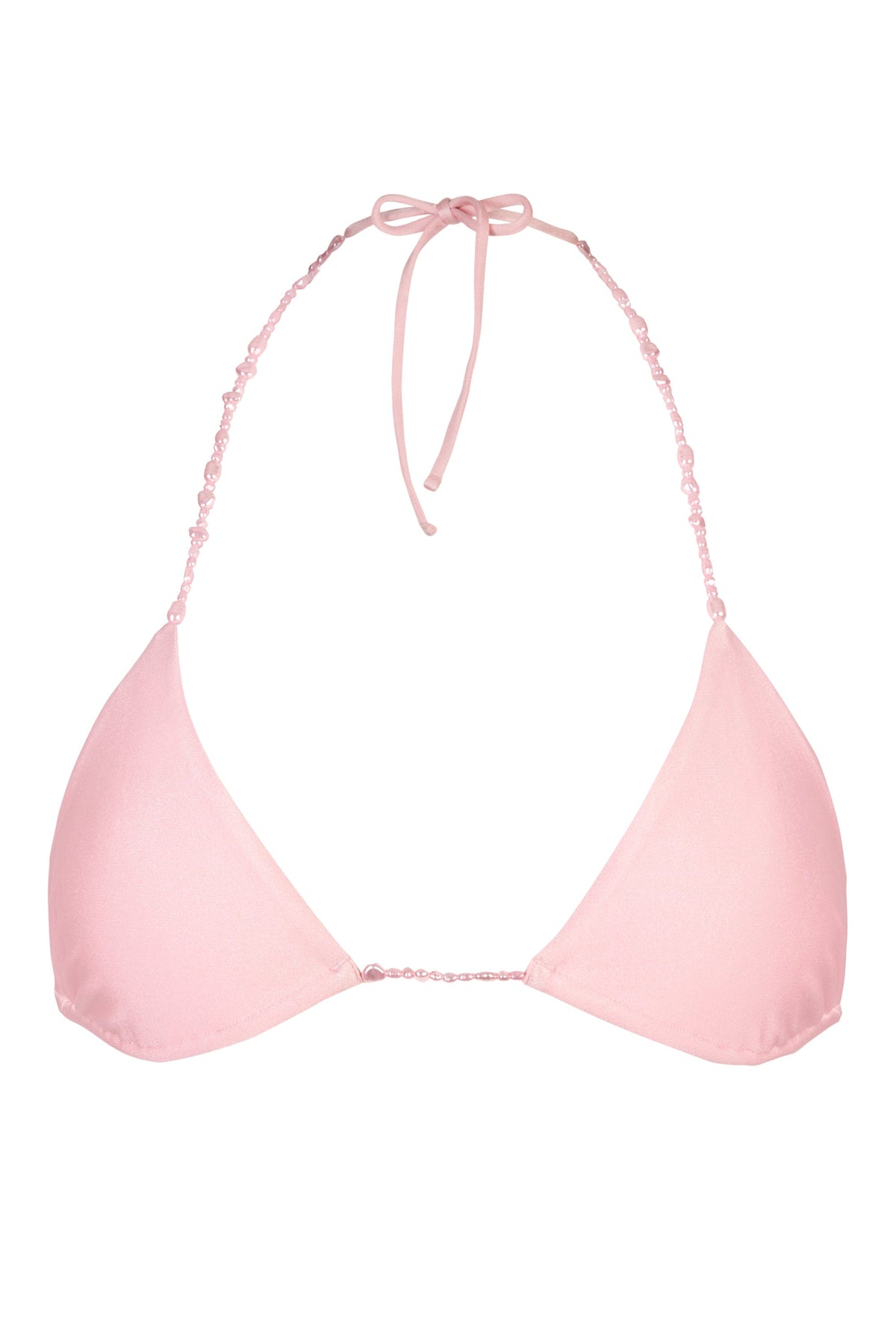 Chic Triangle Bikini Top in Baby Pink