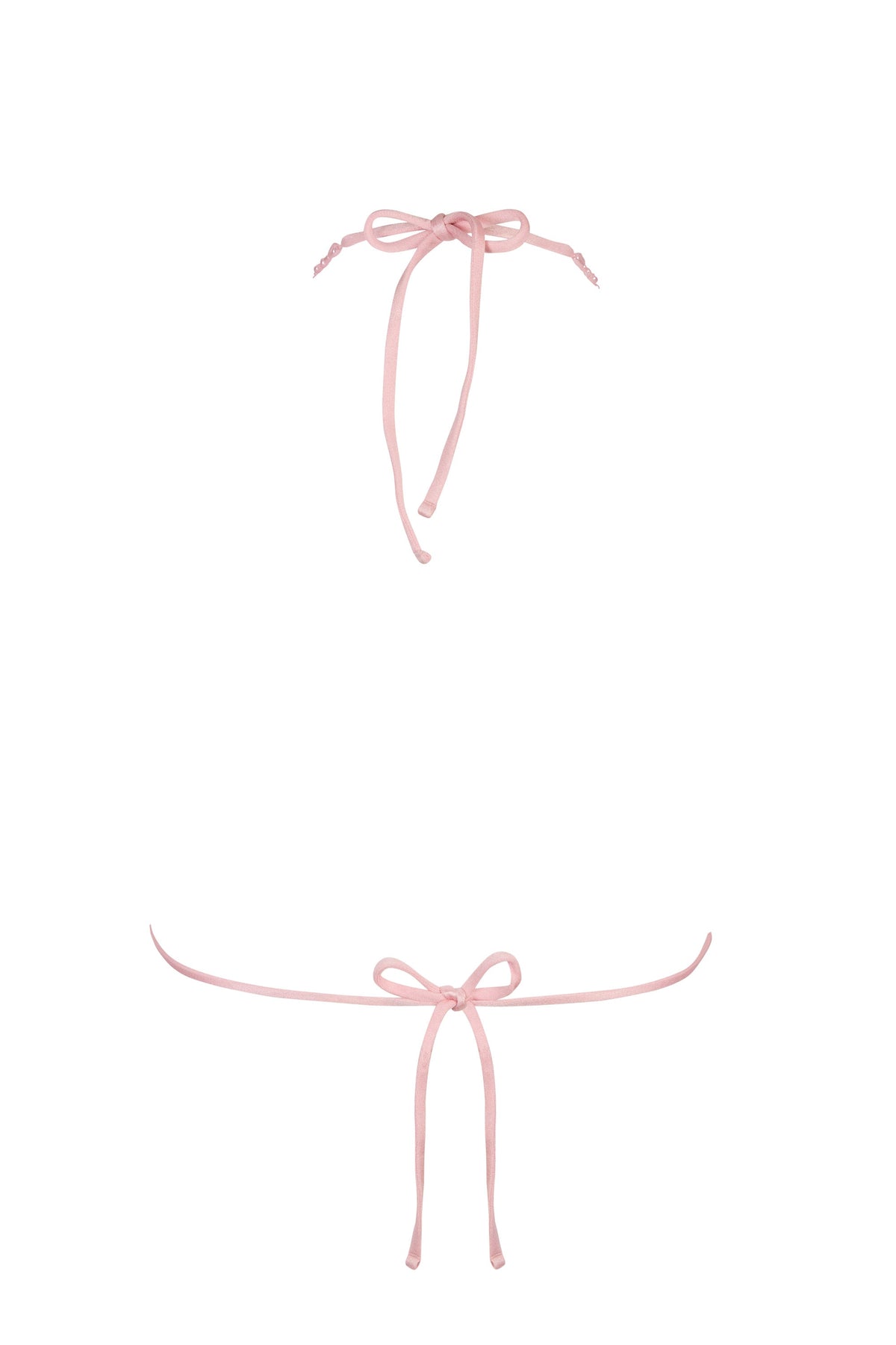 Chic Triangle Bikini Top in Baby Pink