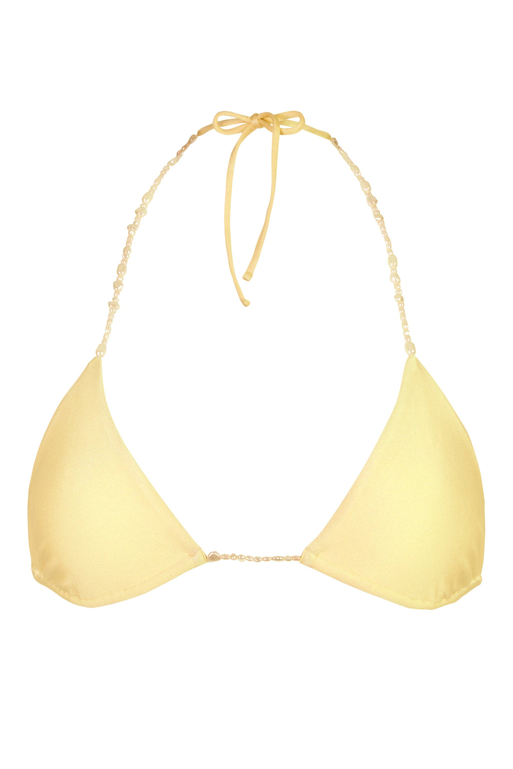 Chic Triangle Bikini Top in Lemon