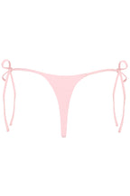 Chic Side-Tie Thong Bikini Bottoms in Baby Pink