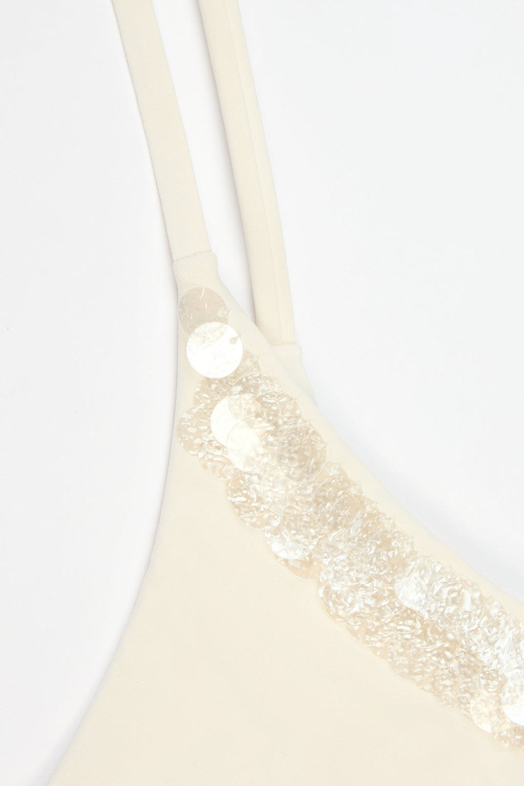 Chic Side-Tie Thong Bikini Bottoms in Pearl