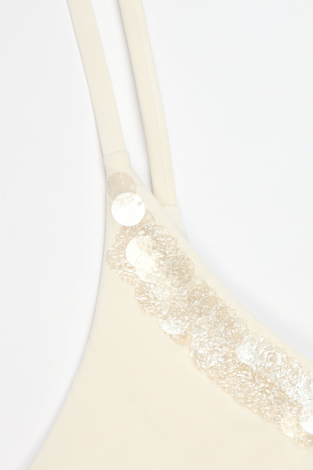 Chic Side-Tie Thong Bikini Bottoms in Pearl