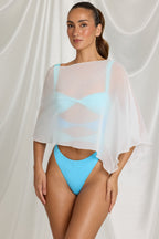 Chic Sheer Poncho in Coconut