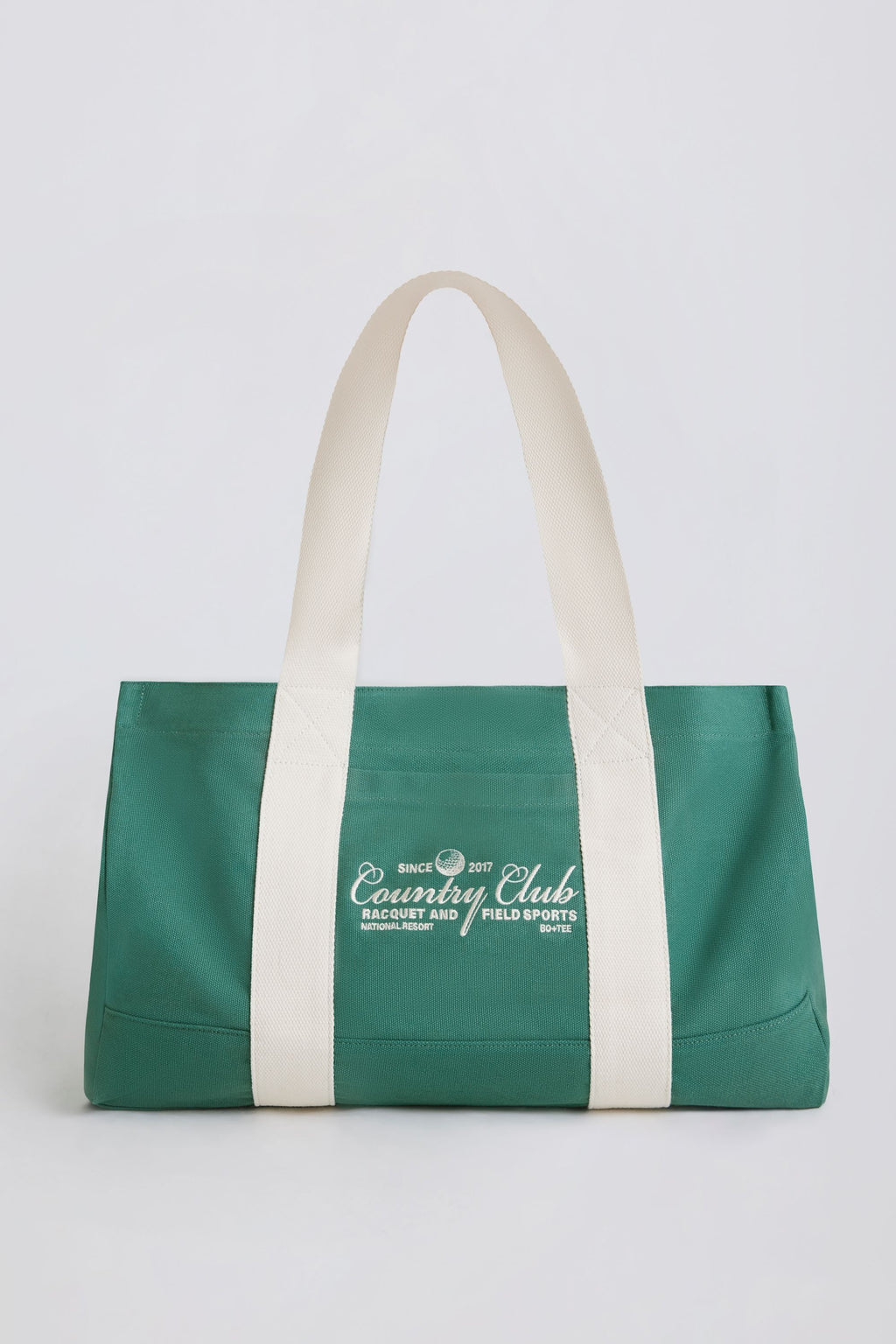 Chic Oversized Canvas Tote Bag in Green