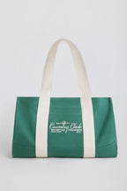 Chic Oversized Canvas Tote Bag in Green
