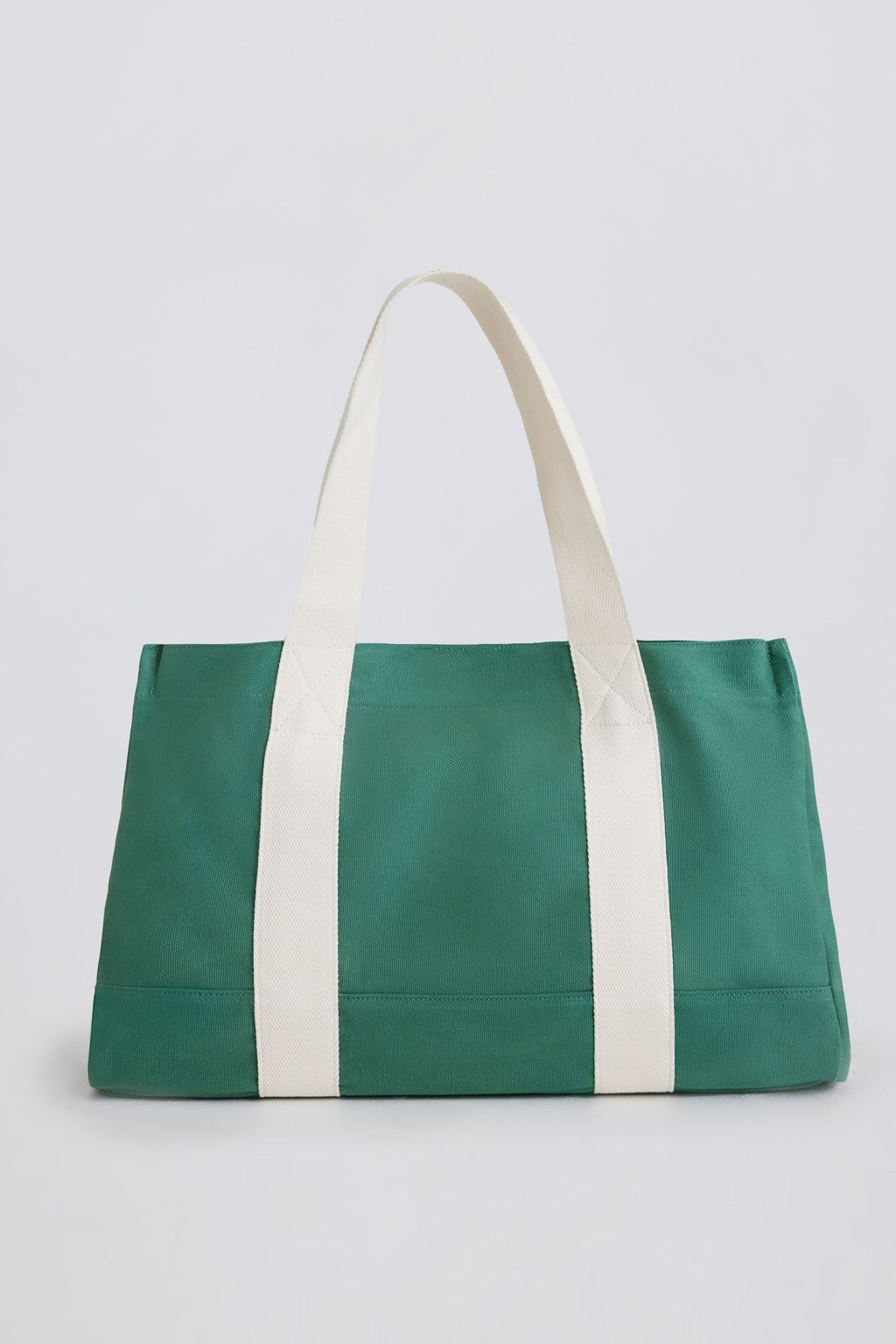 Chic Oversized Canvas Tote Bag in Green