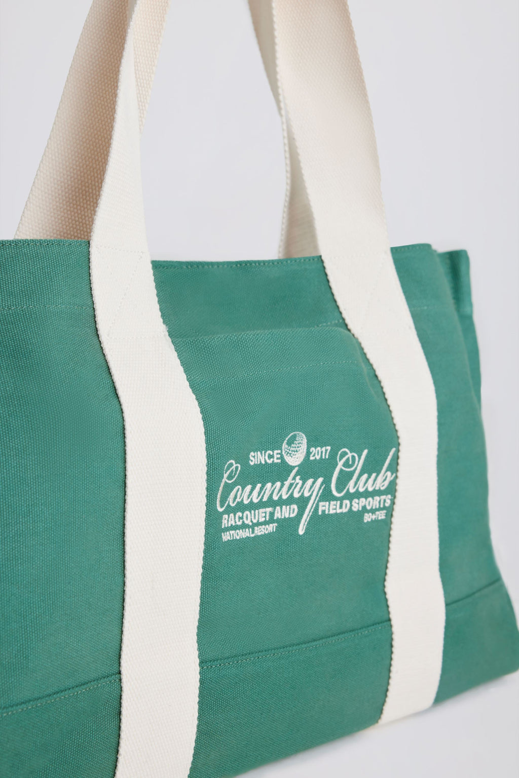 Chic Oversized Canvas Tote Bag in Green