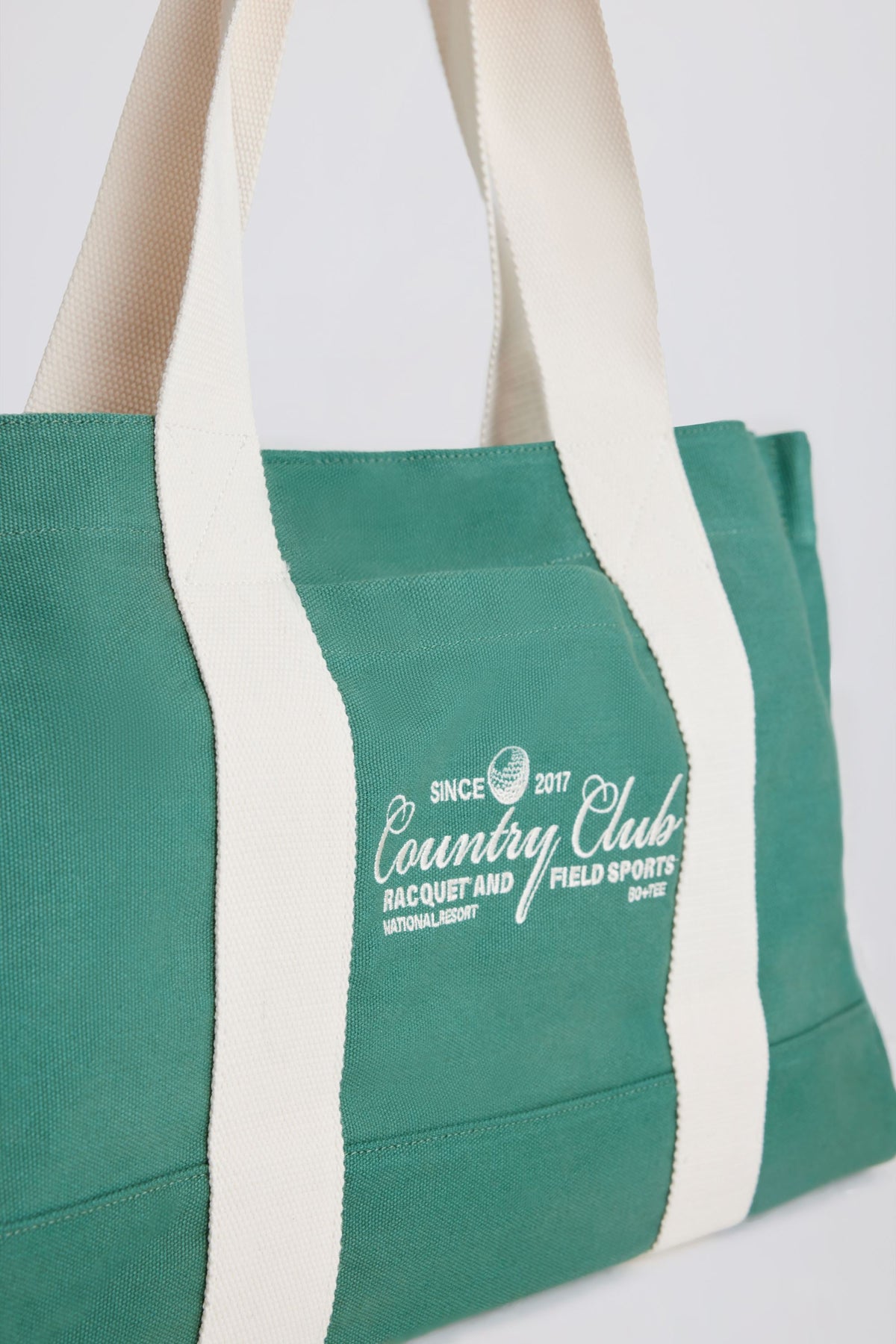 Chic Oversized Canvas Tote Bag in Green