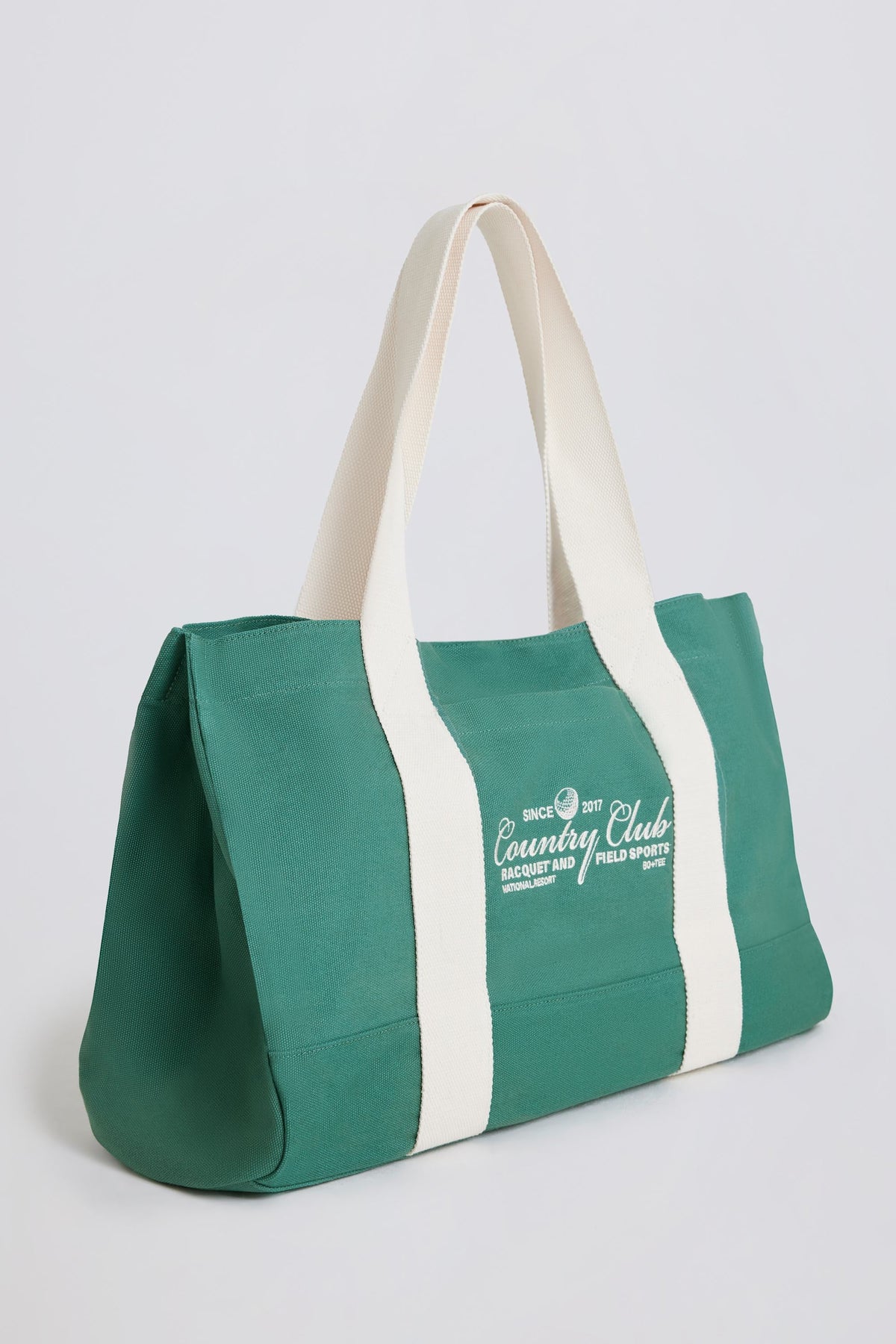 Chic Oversized Canvas Tote Bag in Green