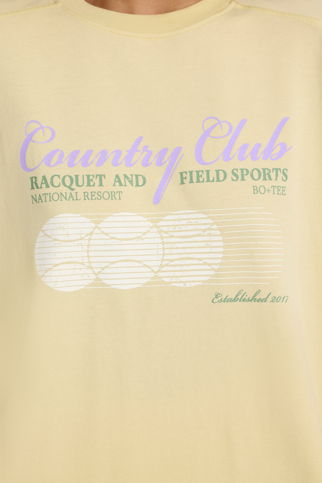 Chic Oversized Graphic T-Shirt in Lemon