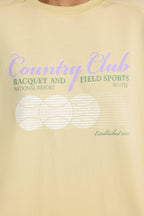Chic Oversized Graphic T-Shirt in Lemon