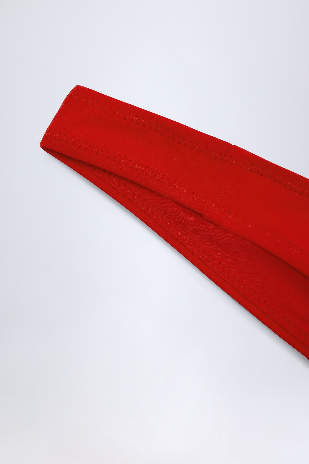 Chic Ruched Cheeky Bikini Bottoms in Fiery Red