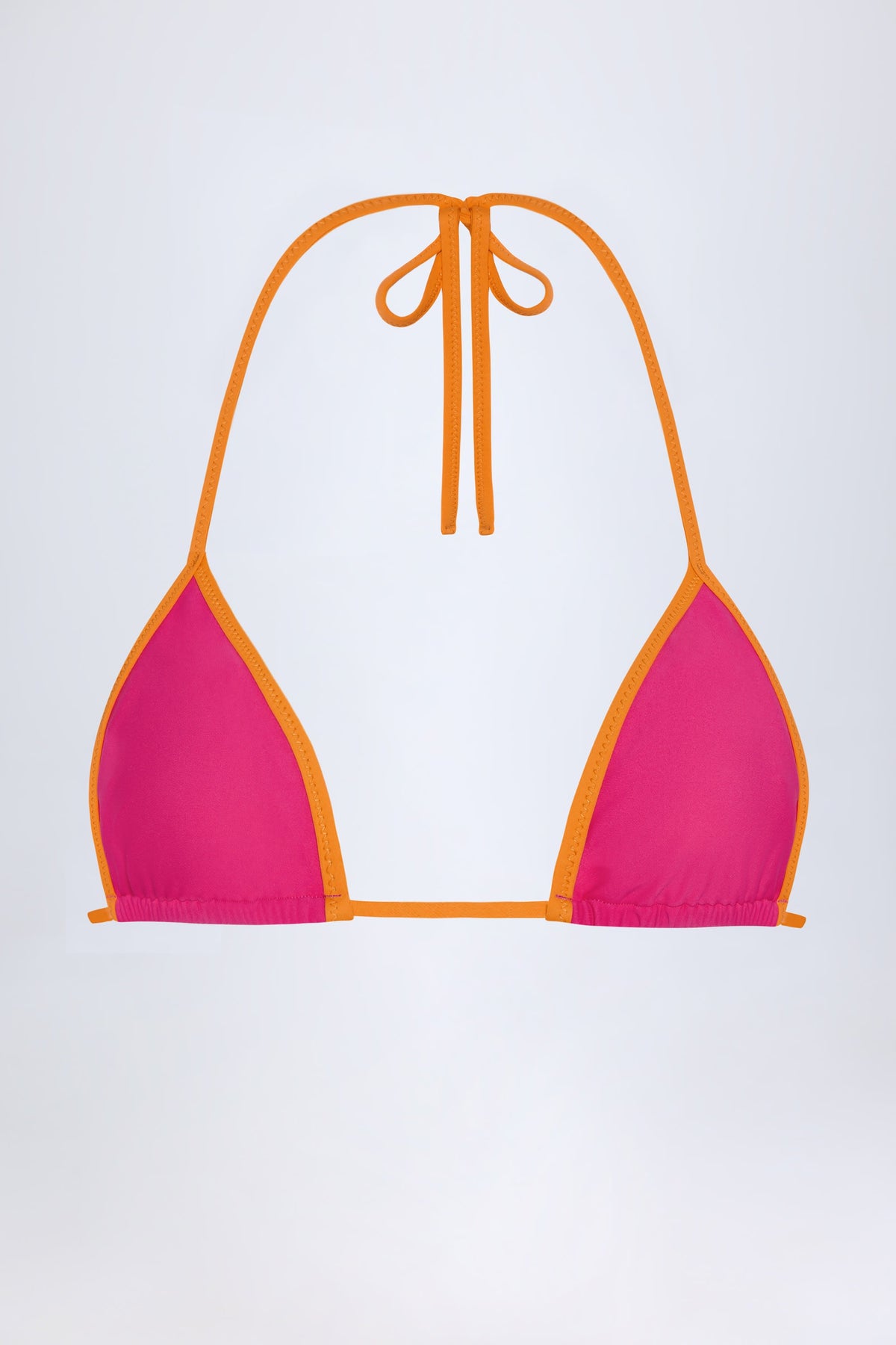 Chic Triangle Bikini Top in Fuchsia Pink