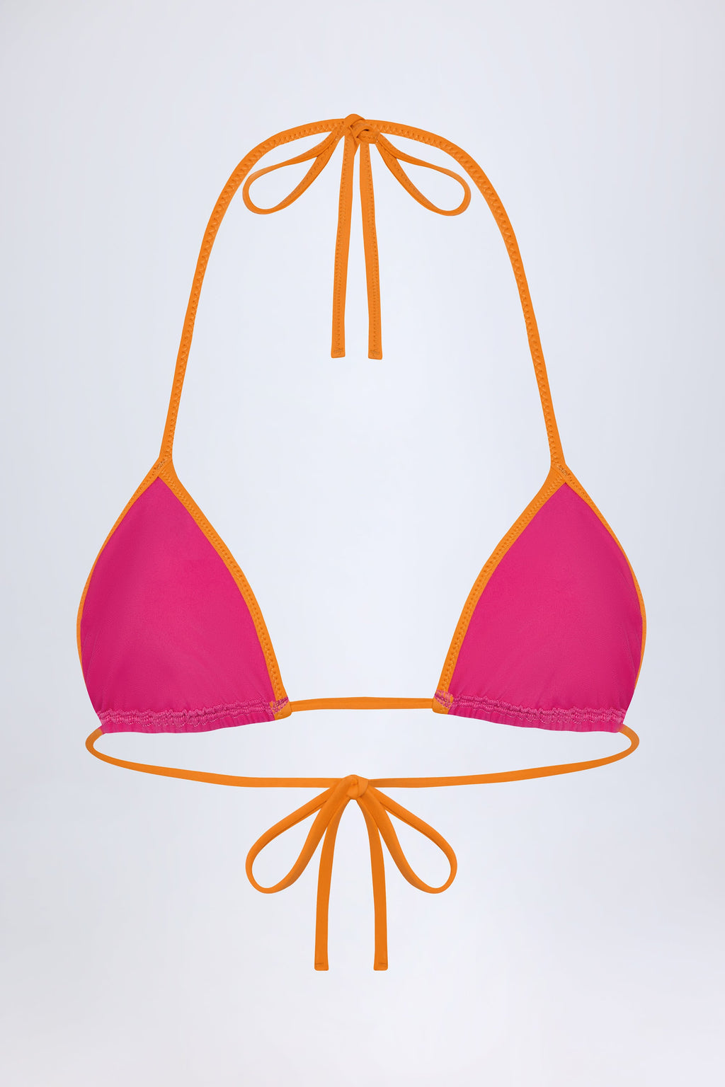 Chic Triangle Bikini Top in Fuchsia Pink
