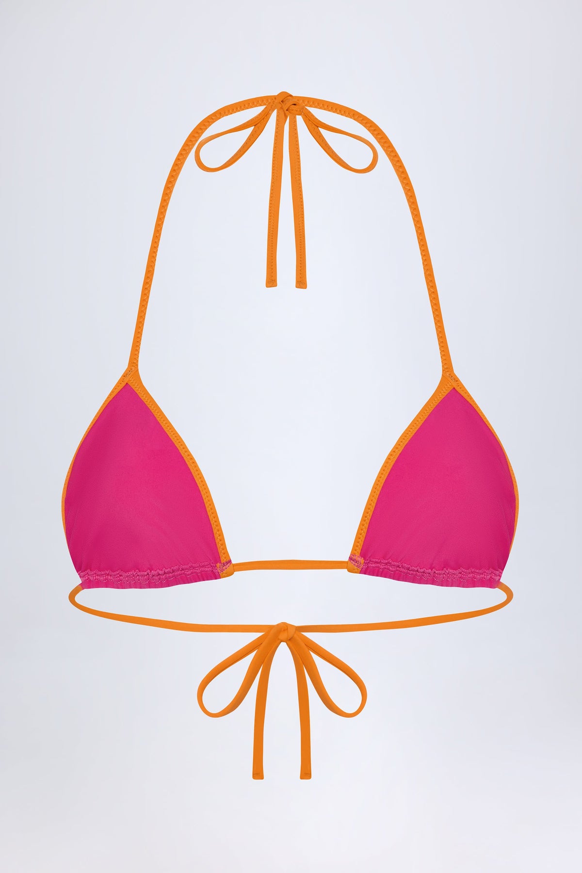 Chic Triangle Bikini Top in Fuchsia Pink