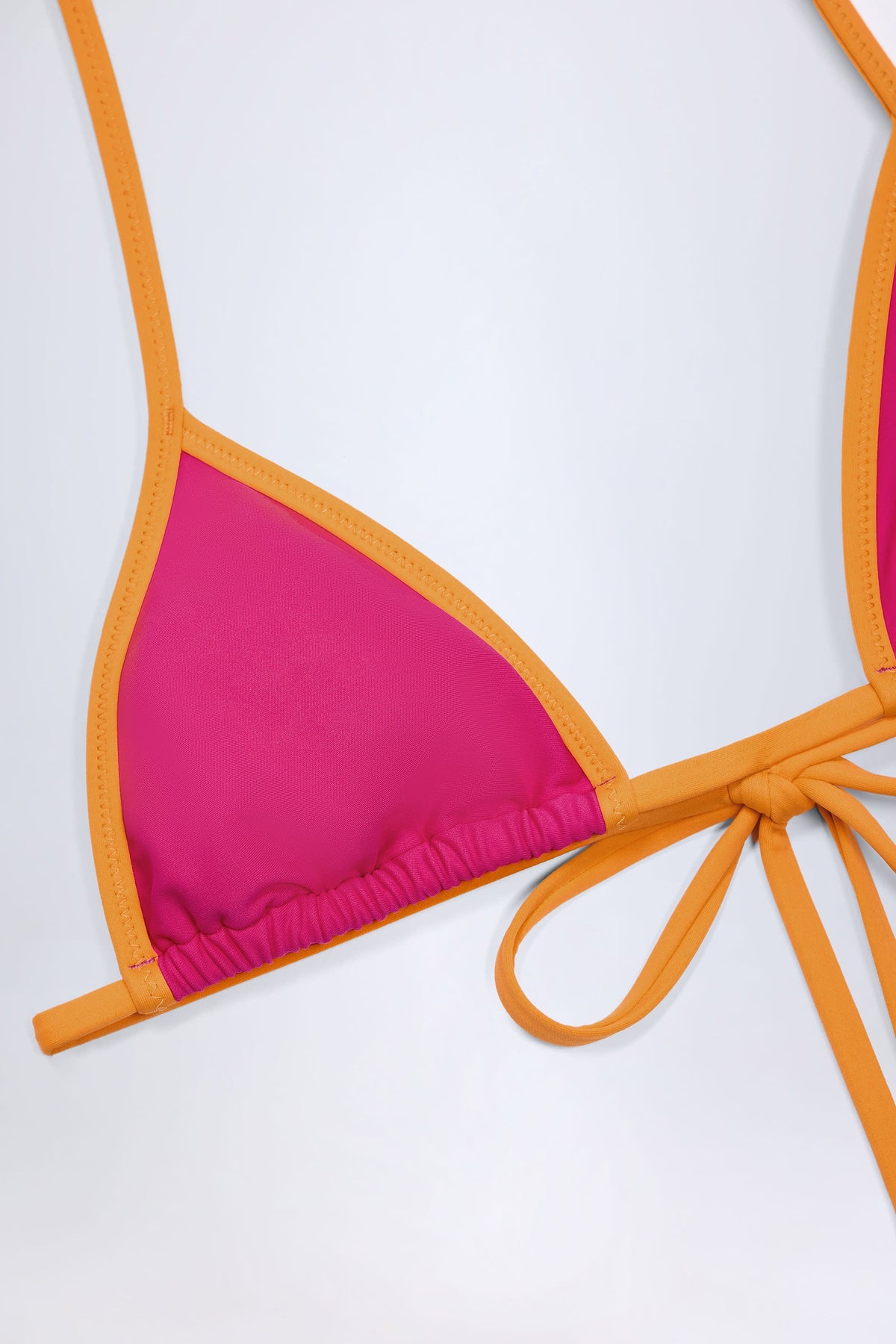 Chic Triangle Bikini Top in Fuchsia Pink